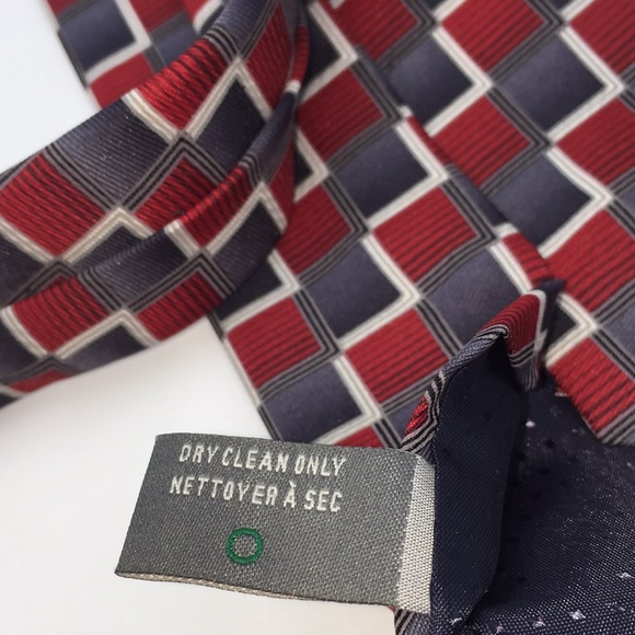 Vintage Protocol Men’s Neck Tie Red Grey - Picture 5 of 7